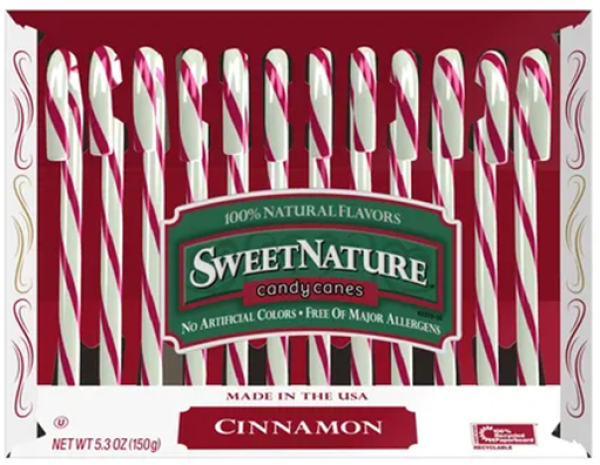 SPANGLER Sweet Nature 'Cinnamon' Candy Canes 12 Zuckerstangen 150 gr